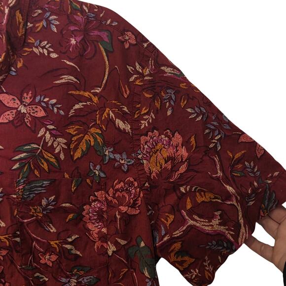 American Eagle Men's Hawaiian Print Short Sleeve Casual Button Up Shirt XXL - Picture 3 of 7